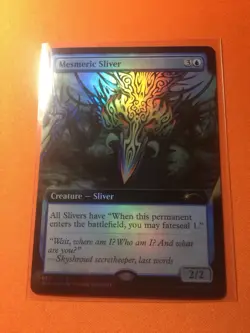 MTG Magic The Gathering Mesmeric Sliver Foil Borderless Secret Lair Commander - Image 3