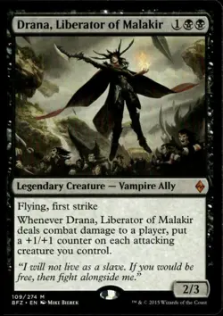 MTG Battle for Zendikar #109 Drana, Liberator of Malakir - Lightly played - Image 1