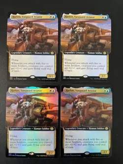 MTG- Harbin, Vanguard Aviator x4 - The Brother's War Extended Art (2 are FOIL) - Image 1