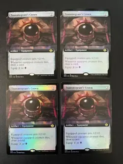 MTG- Transmogrant's Crown x4 - The Brother's War Extended Art (3 are FOIL) - Image 1