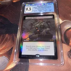 Demonic Tutor X1 Mtg Ultimate Masters Box Topper Extended Art Nm/Mint CGC 9.5 - Image 1