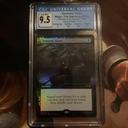 Demonic Tutor X1 Mtg Ultimate Masters Box Topper Extended Art Nm/Mint CGC 9.5 - Image 3