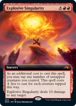 x1 Explosive Singularity - Foil - Extended Art M MTG Kamigawa: Neon Dynasty M/NM - Image 1