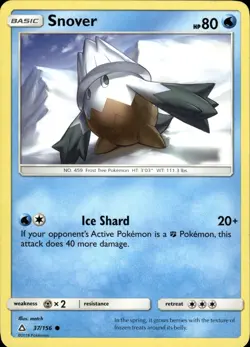 Snover 37/156 | Sun & Moon - Ultra Prism | Pokemon TCG | English | Common - Image 1
