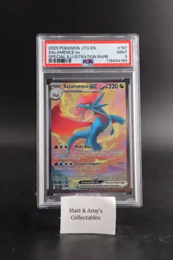 2025 POKEMON JOURNEY TOGETHER SPECIAL ILLUSTRATION RARE SALAMENCE EX PSA 9 - Image 1