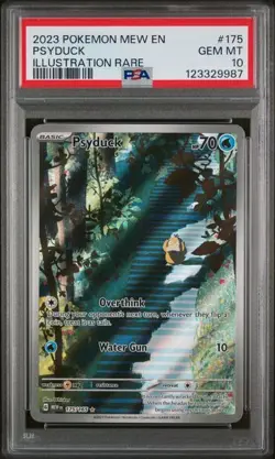 2023 Pokemon Scarlet & Violet 151 Illustration Rare EN Psyduck #175/165 PSA 10 - Image 1