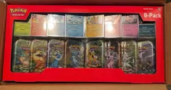 Pokemon Prismatic Evolutions 8 Mini Tins with Promo Cards Costco 2 Pack! - Image 1