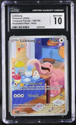 LICKITUNG Temporal Forces Illustration Rare #180 CGC 10 Pokemon [Nostalgium] - Image 1
