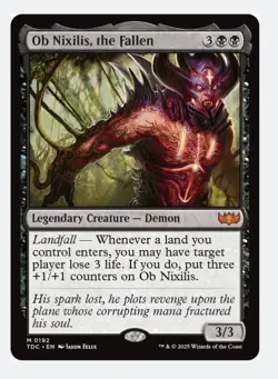 Ob Nixilis, the Fallen | MTG TDC | EDH Commander Landfall Demon | Mythic | NM - Image 1