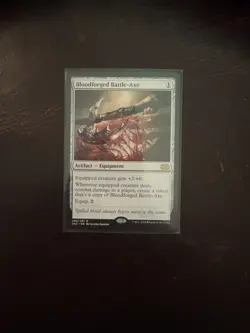 Bloodforged Battle-Axe - MTG - Sleeved near mint 299/331 - Image 1