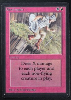 Earthquake Magic Card Beta LEB MTG - Image 1
