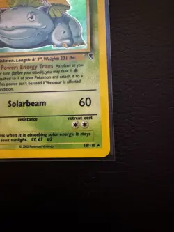 Pokemon TCG Venusaur Holo Rare Legendary Collection 18/110 2002 English - Image 4