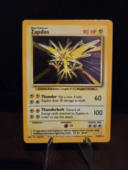 Pokemon TCG Zapdos 16/102 Base Set Holo Rare 🌟WOTC🌟 1999 - Image 1