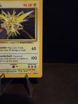 Pokemon TCG Zapdos 16/102 Base Set Holo Rare 🌟WOTC🌟 1999 - Image 4