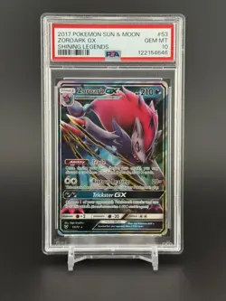 PSA 10 GEM MINT Zoroark GX #53 2017 Pokemon Sun & Moon Shining Legends - Image 1