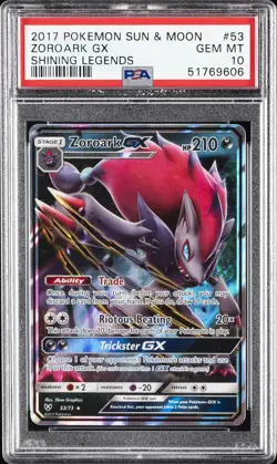 2017 POKEMON SUN & MOON SHINING LEGENDS #53 ZOROARK GX PSA 10 - Image 1