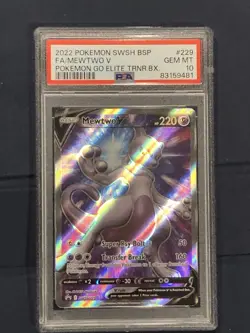 2022 Pokemon SWSH BSP Fa/ Mewtwo V Pokemon Go Elite Trainer Box PSA 10 Gem Mint - Image 2