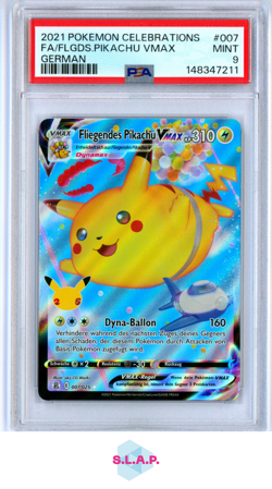 FA/FLGDS.PIKACHU VMAX GERMAN POKEMON CELEBRATIONS 2021 007 PSA 9 - Image 1