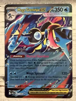 Pokemon TCG- Mega Greninja ex - 022/086 - ME04: Chaos Rising (CRI) Double Rare!! - Image 1