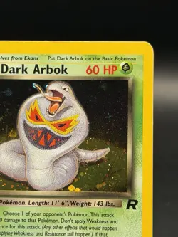 Vintage Wotc Pokemon TCG | Dark Arbok Holo Card 2/82 | Team Rocket LP - Image 3