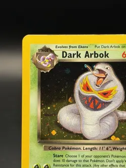Vintage Wotc Pokemon TCG | Dark Arbok Holo Card 2/82 | Team Rocket LP - Image 4