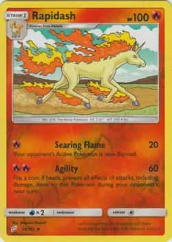 Rapidash 18/181 S&M Team Up REVERSE HOLO PERFECT MINT! Pokemon - Image 1