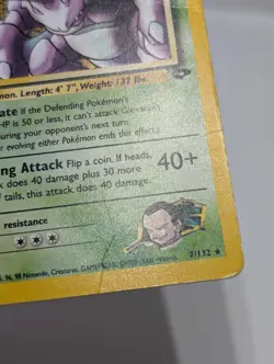 Pokemon Giovanni's Nidoking 7/132 1st Edition Gym Challenge Holo DMG - Image 3
