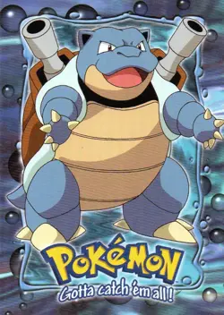 Pokemon #09 Blastoise Card E9 of 12 Blue Label Topps TV Animation Series 1999 - Image 1