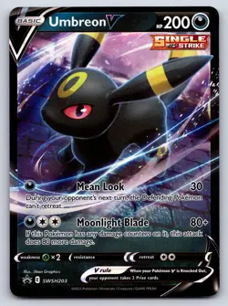 Umbreon V SWSH203 Holo Promo Sword & Shield Promo Pokemon Near Mint - Image 1