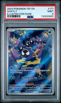 Pokemon Temporal Forces Gastly 177/162 PSA 9 - Image 1