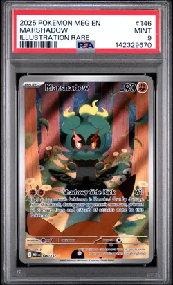 2025 Pokemon Meg En-Mega Evolution #146 Marshadow Illustration Rare PSA 9 - Image 1