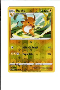 Raichu 066/202 Rare Sword & Shield Pokemon Reverse Holo Near Mint - Image 1