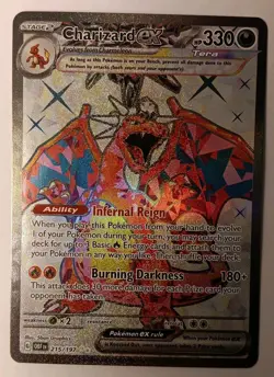 Charizard EX 215/197 Obsidian Flames Full Art Holo Pack Fresh NM Pokemon TCG - Image 1