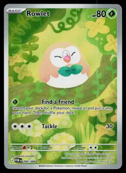 Rowlet 090/088 Holo Illustration Rare Perfect Order Pokemon Near Mint - Image 1