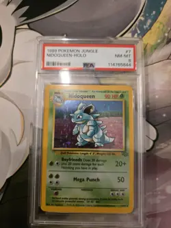 1999 Pokemon Jungle Nudoqueen Holo 7/64 PsA 8 - Image 1