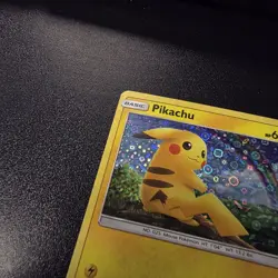 Pokemon Pikachu TCG Sequin Holo Card 28/73 Shining Legends General Mills Promo - Image 2