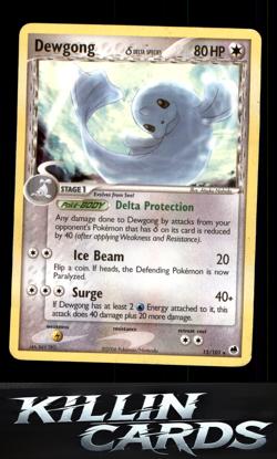 Dewgong (Delta Species) 15/101 Pokemon Rare Dragon Frontiers Card NM - Image 1