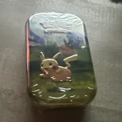Pokemon Pikachu Collectible Stackable Tin 2 Pokemon TCG Booster Packs - Image 1