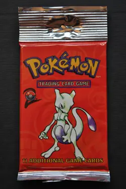 Sealed Base Set 2 Booster Pack - Long Crimp - Mewtwo Art - Pokemon TCG WOTC - Image 1
