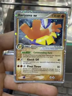 #2 Hariyama ex 100/107 EX Deoxys 2005 Holo Rare Pokemon Card TCG - Image 3