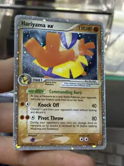 #2 Hariyama ex 100/107 EX Deoxys 2005 Holo Rare Pokemon Card TCG - Image 4