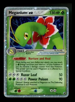 #2 Meganium ex 106/115 EX Unseen Forces 2005 Holo Rare Pokemon Card TCG - Image 1