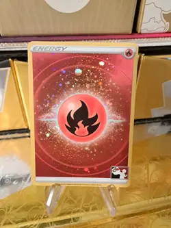 Cosmic Holo Fire Energy Pokemon Prize Pack Series 3 Promo Pokemon Card NM/LP - Image 1