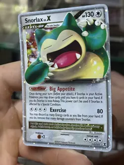Snorlax LV.X 111/111 Rising Rivals 2009 Holo Rare Pokemon Card TCG - Image 4