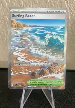 Pokemon TCG: Surfing Beach 114/086 Me04: Chaos Rising Holo - Image 1