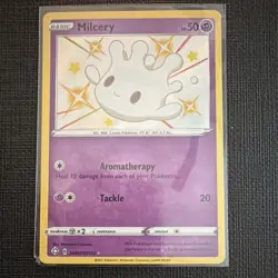 Pokemon TCG Milcery SV057/SV122 Shiny Vault Shining Fates Shiny Holo Rare EN - Image 1