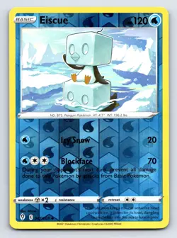 Eiscue 047/203 Uncommon Evolving Skies Pokemon Reverse Holo Lightly Played - Image 1