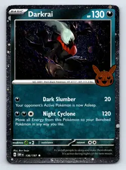 Darkrai (Cosmos Holo) 136/197 Holo Trick or Trade BOOster 2024 Pokemon NM - Image 1
