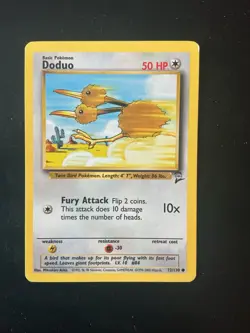 Pokemon Doduo Vintage Card Base Set 2 #73/130 Wotc 1999 - Image 1