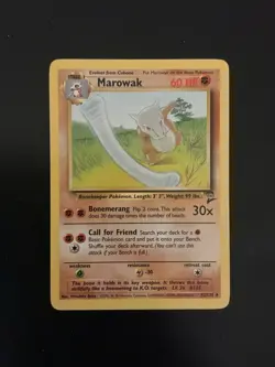 Pokemon Marowak Base Set 2 Vintage Card #52/130 Wotc 2000 LP - Image 1